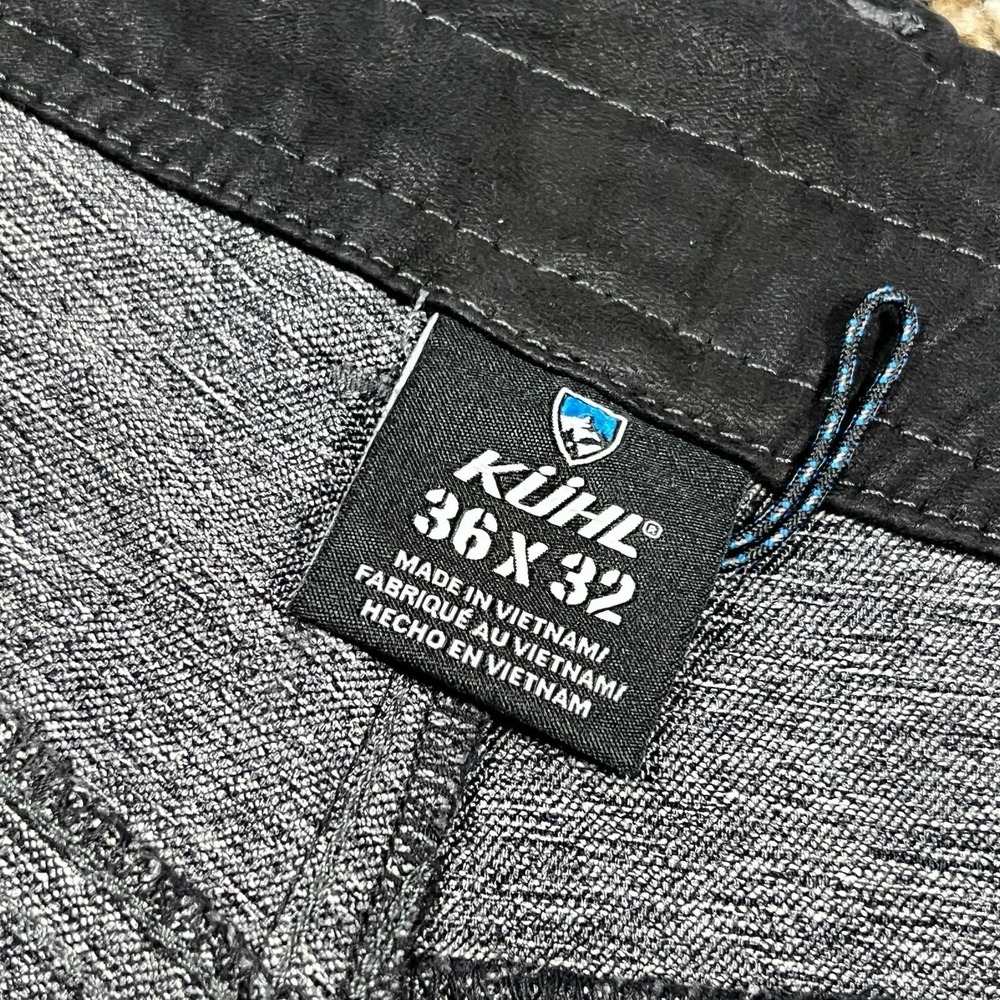 Kuhl Klash Men's Soft Shell Black Gray Water Resistant Hiking Pants Sz 36x32 - Picture 2 of 12